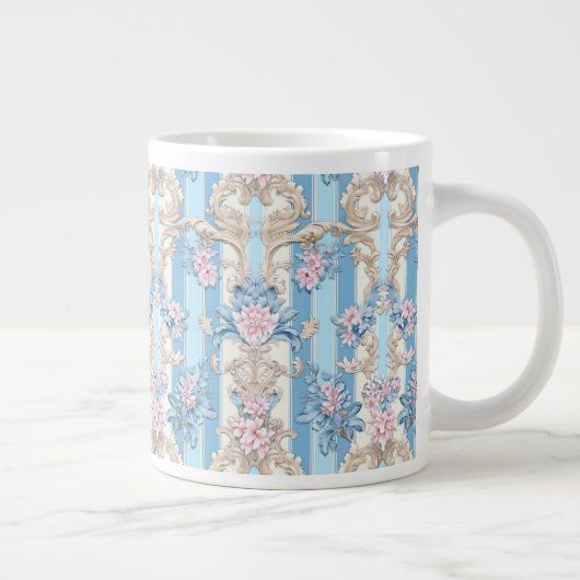 Barockpastellmuster Jumbo-Tasse (Rechts)