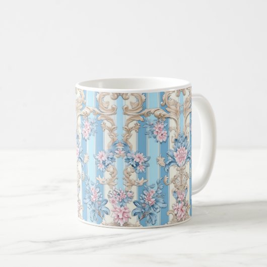 Barockpastellmuster Kaffeetasse (VorderseiteRechts)
