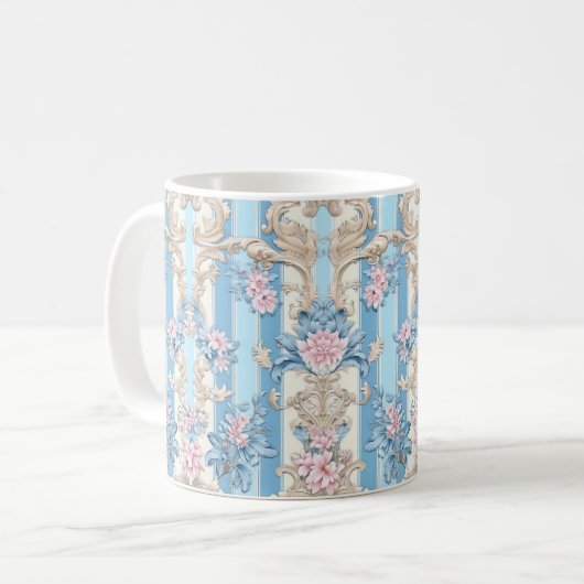 Barockpastellmuster Kaffeetasse (Vorderseite Links)