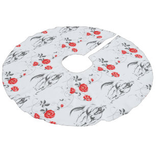 Barockpferd Leinenimitat Weihnachtsbaumdecke