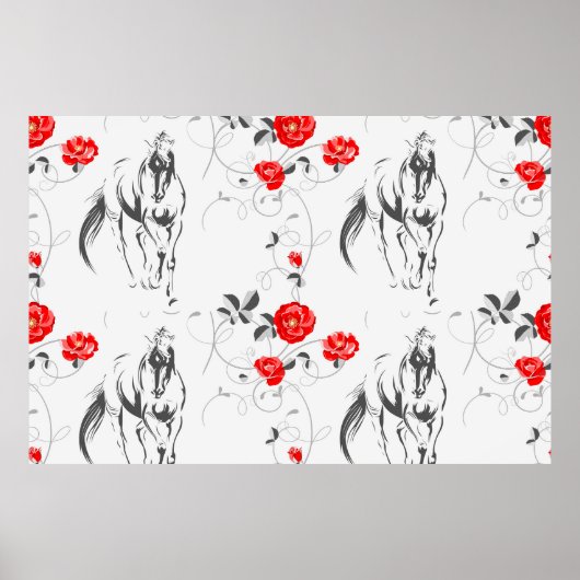 Barockpferd Poster (Vorne)