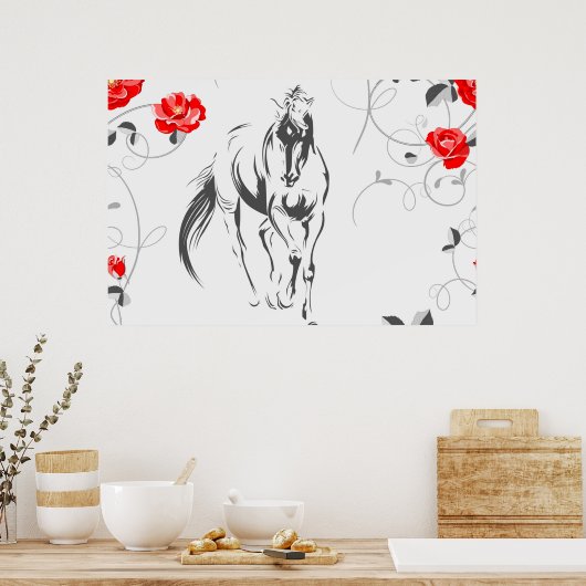 Barockpferd Poster (Küche)