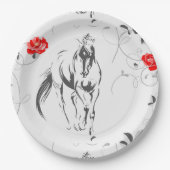 Barockpferde-Teller Pappteller (Vorderseite)