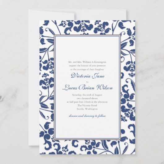 Barockrahmen-Einladung Einladung (Vorderseite)