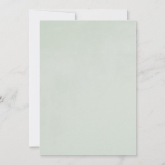 Barockrahmen Elegante Minze Hochzeit Einladung (Rückseite)