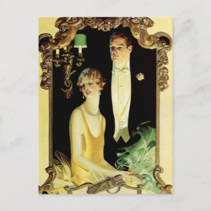 Barockrahmen formelles Paar Postkarte