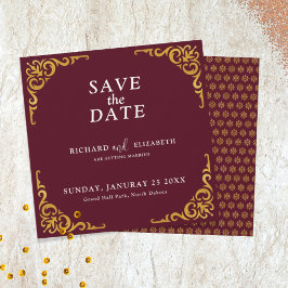 Barockrahmen Royal Burgund Ornamental Save The Date