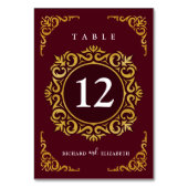 Barockrahmen Royal Burgund Ornamental Tischnummer (Vorderseite)