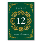Barockrahmen Royal Emerald Green Ornamental Tischnummer (Vorderseite)