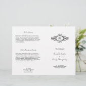 Barockrahmen Single Monogramm Hochzeitsprogramm (Stehend Vorderseite)