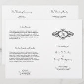 Barockrahmen Single Monogramm Hochzeitsprogramm (Vorne/Hinten)