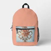 Barockrose   bedruckter rucksack (Vorderseite)