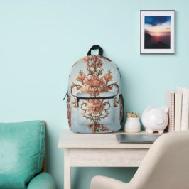 Barockrose  bedruckter rucksack