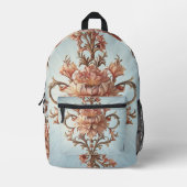 Barockrose  bedruckter rucksack (Vorderseite)