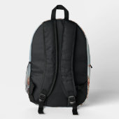 Barockrose  bedruckter rucksack (Rückseite)