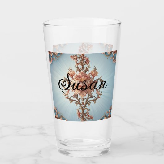 Barockrose Glas (Vorderseite)