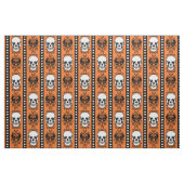 Barockschädel gestreift Halloween Orange Muster Stoff (Fat Quarter (45,7 x 55,9 cm))