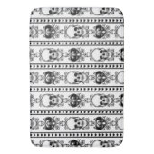 Barockschädel Muster Weiß Badematte (Vorderseite Vertikal)