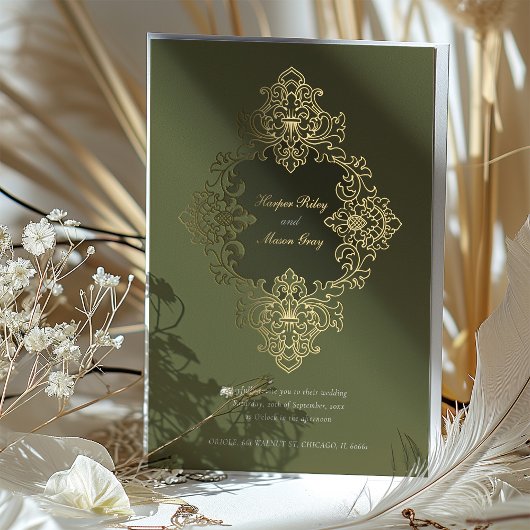 Barockschmuck Folieneinladung