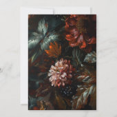 Barockschmuck Kunsthandwerk Dunkelrote Hochzeit Save The Date (Rückseite)