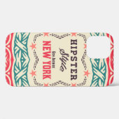 Barockschmuck und Blumendetails, Hipster-Karte Case-Mate iPhone Hülle (Rückseite (Horizontal))