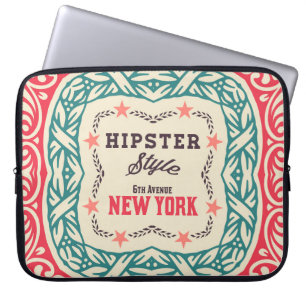 Barockschmuck und Blumendetails, Hipster-Karte Laptopschutzhülle
