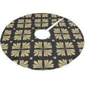 Barockschmuck, Vintages Blumenmuster. Polyester Weihnachtsbaumdecke (Schrägansicht)