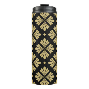 Barockschmuck, Vintages Blumenmuster. Thermosbecher