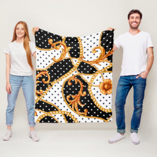 Barockschmuck-Vliesdecke Fleecedecke