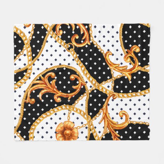 Barockschmuck-Vliesdecke Fleecedecke (Vorderseite (Horizontal))