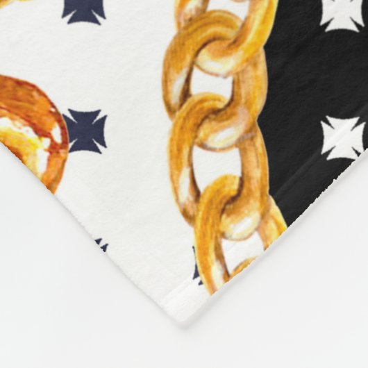 Barockschmuck-Vliesdecke Fleecedecke (Ecke)