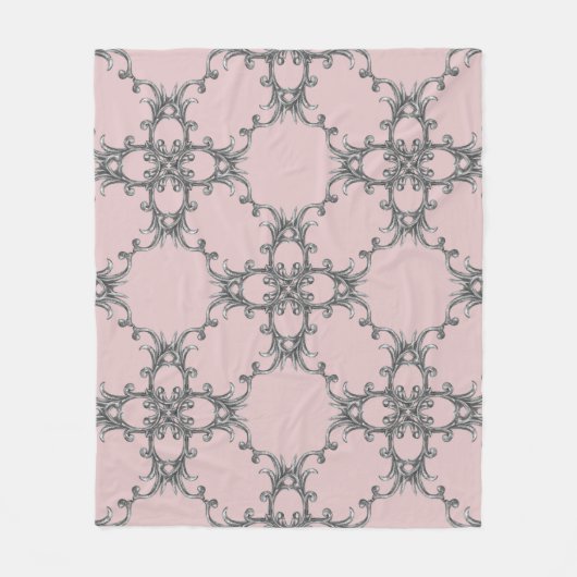 Barockschmuck-Vliesdecke Fleecedecke (Vorderseite)