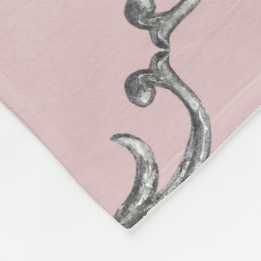 Barockschmuck-Vliesdecke Fleecedecke (Ecke)