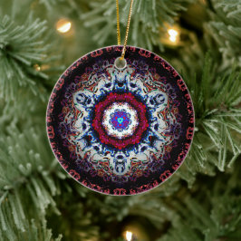 Barockschneeflockenähnliche farbenfrohe Muster Keramik Ornament
