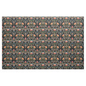 Barockschwarzer floraler Damast Stoff (Fat Quarter (45,7 x 55,9 cm))