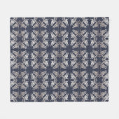 Barockstil Blumen blau gemustertes Fleece-Decke Fleecedecke (Vorderseite (Horizontal))