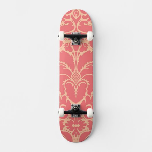 Barockstil-Damaskushintergrund Skateboard (Vorderseite)