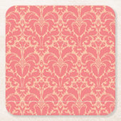 Barockstil-Damast-Hintergrund Rechteckiger Pappuntersetzer (Vorderseite)