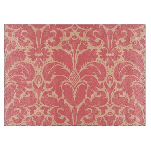 Barockstil-Damast-Hintergrund Schneidebrett (Vorderseite)