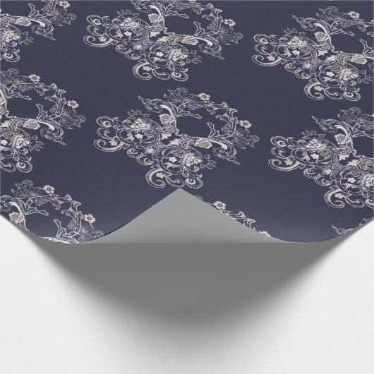 Barockstil florale Retro Geschenkpapier (Ecke)