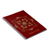 Barockstil Gradient Goldenes Design Notizblock (Rechte Seite)