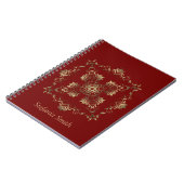Barockstil Gradient Goldenes Design Notizblock (Linke Seite)