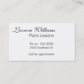 Barockstil im französischen Stil - Paar & Piano Bu Visitenkarte (Rückseite)