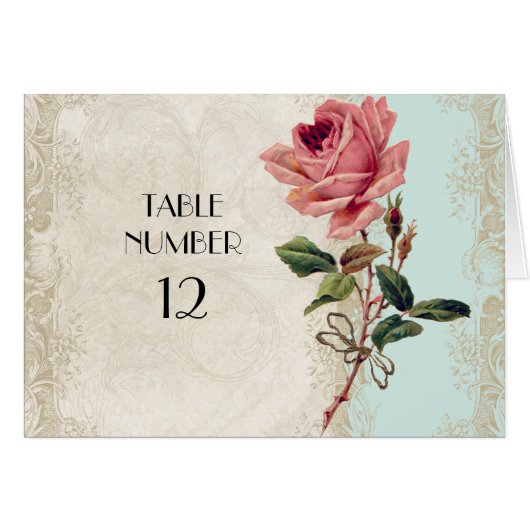 Barockstil Vintage Rose Aqua Ticino (Vorderseite (Horizontal))