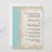 Barockstil Vintage Rose Aqua Ticino Einladung (Rückseite)