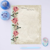 Barockstil Vintage Rose Aqua Ticino Flyer (Einzeln)