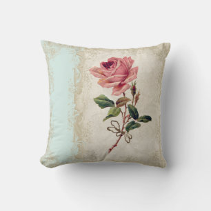 Barockstil Vintage Rose Aqua Ticino Kissen