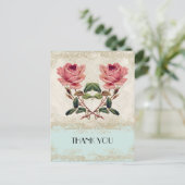 Barockstil Vintage Rose Aqua Ticino Postkarte (Stehend Vorderseite)