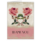 Barockstil Vintage Rose Blush Danke Anmerkungen (Vorne)