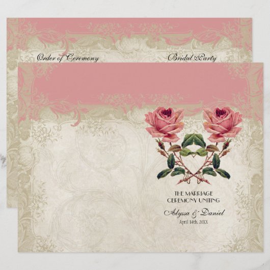 Barockstil Vintage Rose Lace (Vorne/Hinten)